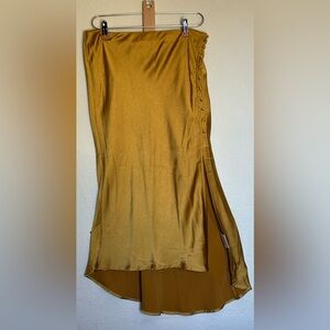 Golden Polyester Skirt